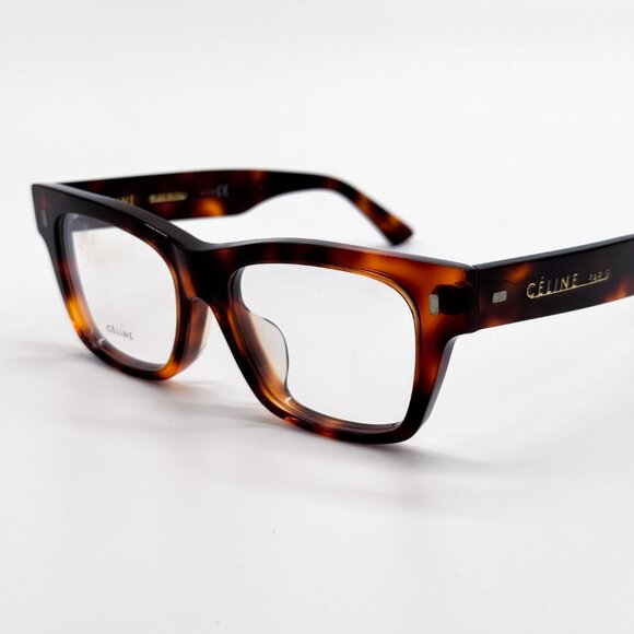 NEW CELINE CL50011F 054 SQUARE BROWN HAVANA WOMEN GLASSES CELINE - Picture 1 of 10